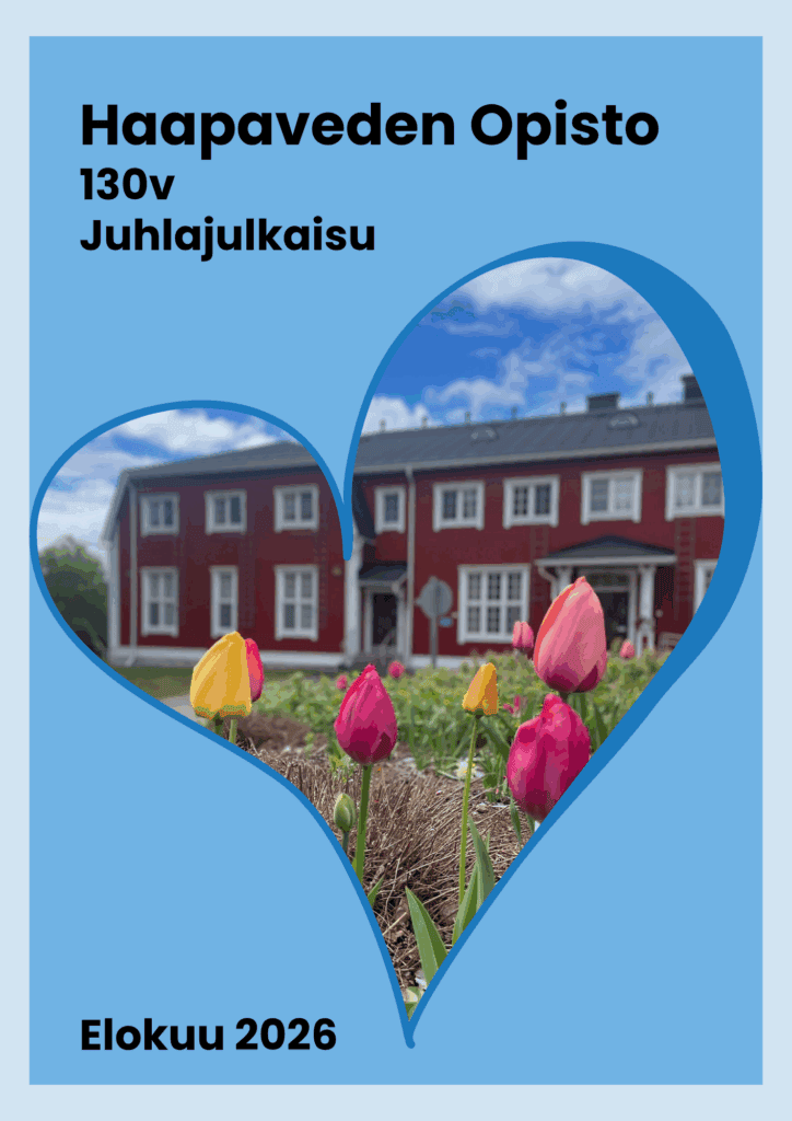 Haapaveden Opisto 130v Juhlajulkaisun kansi, jossa kuva Lönninkartanosta.
